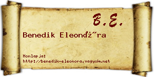 Benedik Eleonóra névjegykártya