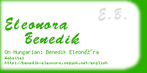 eleonora benedik business card